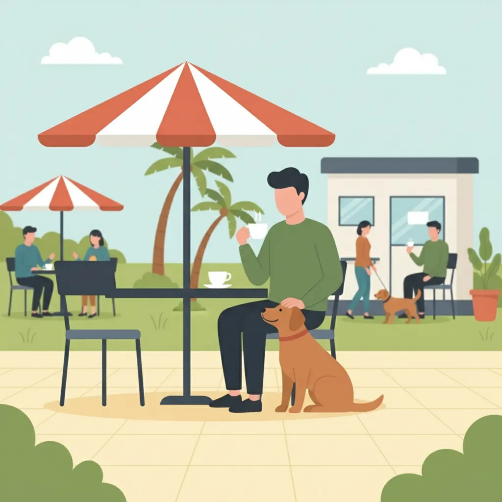 Perro disfrutando de un espacio dog-friendly